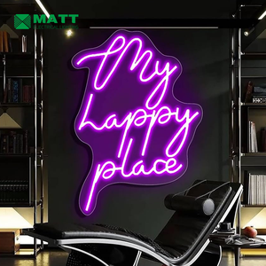 Pas de MOQ, néon LED paysage, logo personnalisé, design signature, décoration intérieure de voiture, mur, USB, fonctionne, mon joyeux anniversaire, événements, lumières - Product Image 4