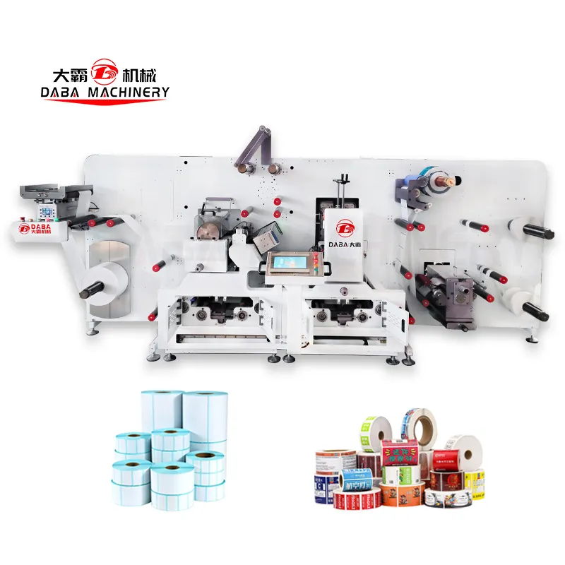 Automatic screen printing black and printed label rewinding conversion machine