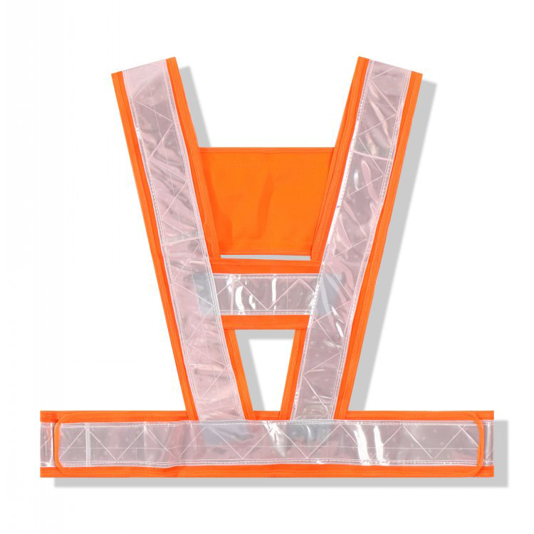 Mesh Engineer Jackets Construction Led Orange Black Reflective Safety Vest