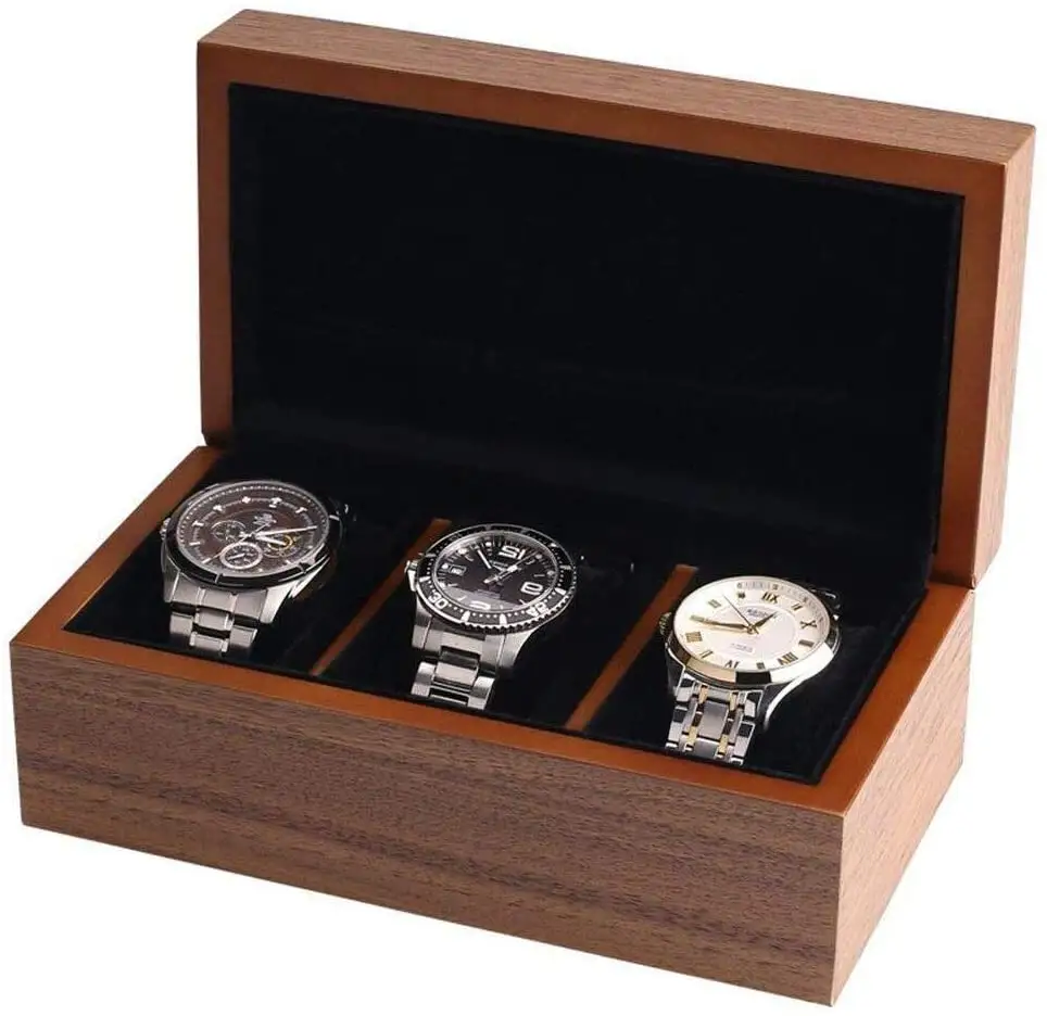 Caja de reloj de madera Vintage para hombres y mujeres, caja de reloj hecho a mano para almacenar Relojes