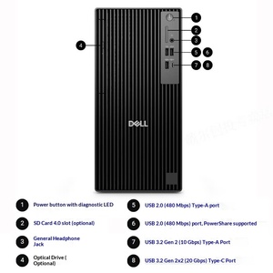 Computadora de Escritorio Dell Pro Tower Plus QBT1250 Ultra7 265K 32G 1TB SSD RTX5060 8G con Monitor de 27 Pulgadas Personalizado de 260W Ultra 7 265K - Product Image 3