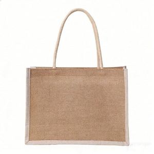 Sac fourre-tout en toile de jute et coton patchwork, idéal pour la peinture DIY et le graffiti – Vente en gros - Product Image 1