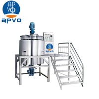 Mélangeur horizontal à grande vitesse de machine de mélangeur de liquide de poudre détergent liquide mélangeant le savon liquide faisant la machine