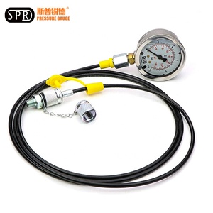 Burdon tüpü basınç ölçü testi paslanmaz çelik dijital göstergeler 3 test kiti 600bar 63mm ekskavatör hidrolik pompa yağı basın için - Product Image 4