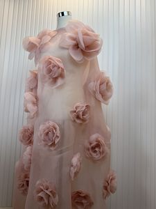 3Dローズ花柄チュールウェディングレース生地ファンシーメッシュ3D花柄ローザレース生地 - Product Image 5