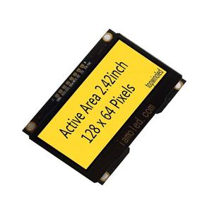 2.42'' 2.42 inci 128x64 piksel modul rakitan oled warna kuning TW28641240E01 SSD1309 IIC/I2C SPI papan PAB kecil - Product Image 1