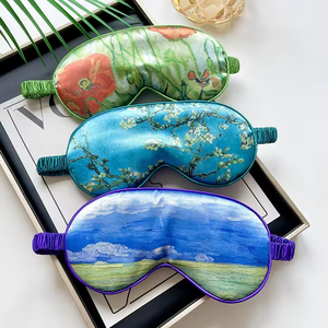 Vente chaude confortable bon ombrage masque pour les yeux de sommeil masque pour les yeux de sommeil en satin et soie avec personnalisation - Product Image 4