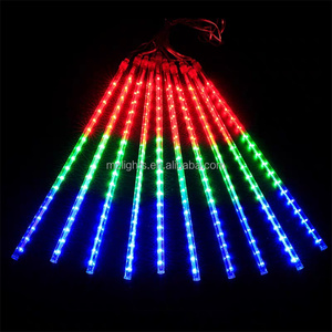 Ngoài trời <span class=keywords><strong>LED</strong></span> đèn sao băng lạnh trắng giáng sinh ánh sáng tắm mưa 8 ống 30cm cho cây bên Patio - Product Image 4