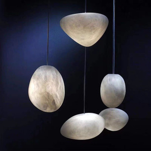 Lustre en albâtre haut de gamme, design espagnol, idéal pour duplex, escalier, salon, restaurant, <span class=keywords><strong>magasin</strong></span> de vêtements - Éclairage disponible (taille moyenne) - Product Image 3