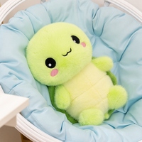 Boneka Kura-Kura Hijau Lembut Kawaii, Mainan Hewan Kura-Kura Isi Dakron Super Lembut, Bantal Rumah Lucu, Hadiah Ulang Tahun untuk Anak-Anak