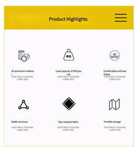 Matelas en aluminium pour <span class=keywords><strong>lit</strong></span> de camping, <span class=keywords><strong>lit</strong></span> pliable léger, camping en plein air et invité à la maison - Product Image 5