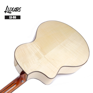 LX-R6 2020 NEW Custom Artwork Fretboard Inlay Flamed Maple Solid <b>Top</b> Acoustic Guitar - Product Image 3