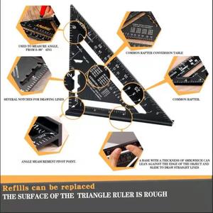 Règle d'angle multitâche portable pour les joints de travail du bois et l'alignement des bords - Product Image 5