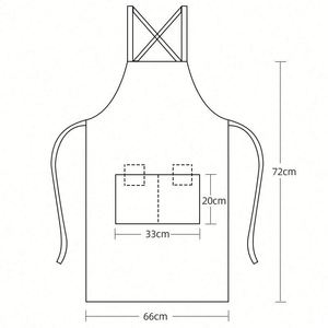 Tabliers en toile de coton réglables, imperméables, personnalisables avec logo, couleur rose - Product Image 4