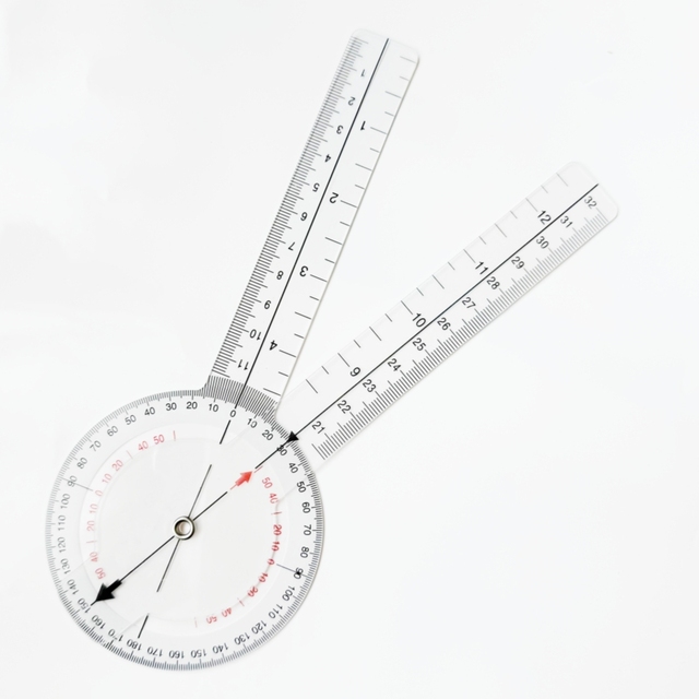 Shenkir Factory Direct Sale Flexible Plastic Angle Gauge 180 Degree 32cm & 12inch Size Adjustable Protractor OEM Accepted