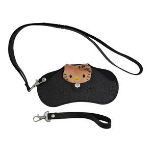 Étui à lunettes en cuir Hello Kitty, 18.5x8.5cm, design de dessin animé, support portable pour lunettes de soleil avec sangle pour femmes - Product Image 5