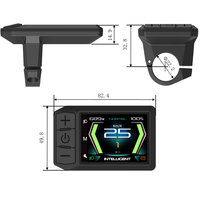 BAFANG 8fun 600C UART Pantalla Mid Drive TFT 600C Bicicleta eléctrica eBike BBS01 BBS02 y BBSHD UART Enchufe redondo de 5 pines