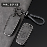Vente en gros d'accessoires pour clés de luxe Couverture de clés de voiture personnalisée en alliage de zinc en cuir et métal dernier modèle Fit porte-clés