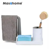 Prateleira esponja de plástico, prateleira escorredora para armazenamento de louça, pia, prateleira, organizador de suporte, utensílios e toalha