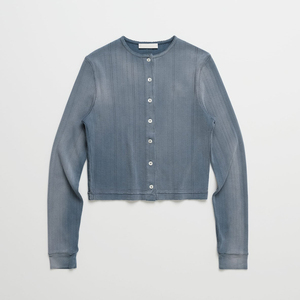 <span class=keywords><strong>Cardigan</strong></span> Corto a Coste Personalizzato, Morbido e Caldo, Aderente, Maniche Lunghe, con Bottoni, Leggero ed Elastico, Maglione da Donna per Autunno e Inverno - Product Image 1