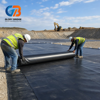 Géomembrane HDPE pour réservoir, 1,2 mm, norme ASTM, écologique, imperméable, pour la construction de bassins à poissons et de barrages