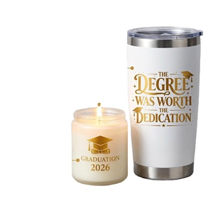 Coffret Cadeau de Remise de Diplôme Classe 2026 – Gobelet en Acier Inoxydable Personnalisé avec Impression UV et Bougie, Idéal pour Étudiants et Diplômés - Product Image 3