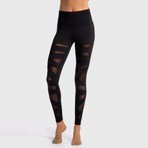 Custom Women Elastic Waist Workout Leggings Women Wearing Tight Yoga Pants Color <b>Knitting</b> <b>Tights</b> Mesh Yoga Pants - Product Image 4