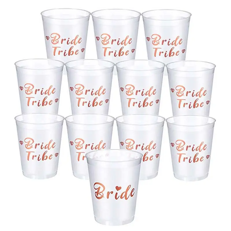 Engagement Party Decoration Bride Sweet Sixteen Cups 16oz bride tribe party cups outdoor bachelorette plastic party cups gifts