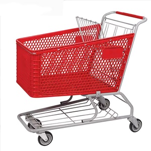 Mở ra COLOFUL 180L Trọng lượng nhẹ nhựa Giỏ mua hàng xách tay nhựa giỏ hàng siêu thị xe đẩy - Product Image 6