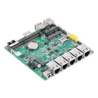 Placa Base Qotom MB2J513 Serie CPU J4105 J4125 Router Firewall 5*I225V 2.5G LAN Mini ITX BIOS Sin Ventilador