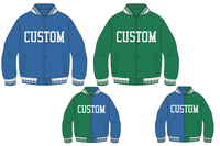 Logo personnalisé OEM/ODM mode recadrée bombardier utilitaire veste en toile fermeture éclair travailleur veste pour hommes décontracté tissé Letterman veste régulière