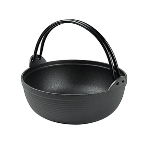 Pentola Olandese in <span class=keywords><strong>Ghisa</strong></span> Pretrattata Antiaderente da 25 cm Personalizzata, Pentola Giapponese Sukiyaki all'Ingrosso con Coperchio in Legno per Gas e Induzione - Product Image 1