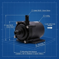 Pompe à eau amphibie DC ZKSJ DC55I avec contrôleur de fréquence variable pour aquariums intérieurs et cascades extérieures