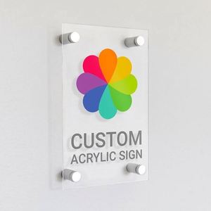 Impressions d'enseignes en acrylique résistantes aux UV, aux rayures et à l'eau, graphiques personnalisés en aluminium, panneaux publicitaires pour l'intérieur - Product Image 1