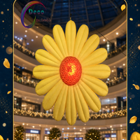 Décoration suspendue géante en forme de tournesol gonflable pour fêtes, centres commerciaux, événements, présentoirs