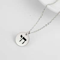 Collier à breloque pour femmes, bijou avec pendentif en bouteille de 25 cm, bijou en acier inoxydable