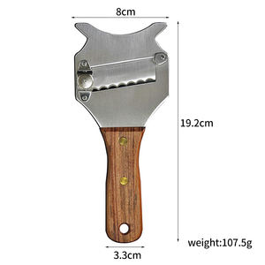 מטבח נירוסטה מתכוונן גבינת שוקולד כמהין מכונת גילוח מבצע קולפן חותך עם עץ ידית - Product Image 6