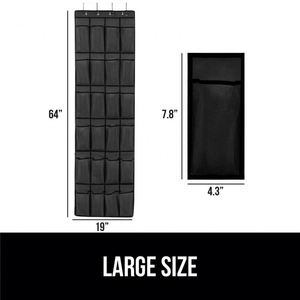 Hot Behind the Door <b>Black</b> Cloth <b>Black</b> Fine Mesh Non-Woven Fabric 24 Grid Door Rear Hanging Bag Shoes Buggy Bag - Product Image 5