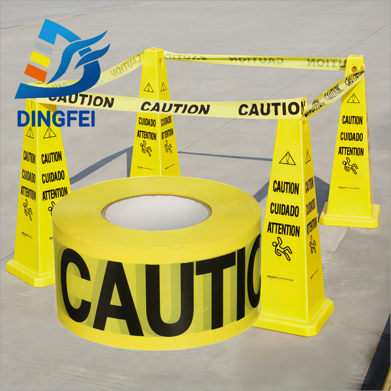 Dingfei безопасная подземная Обнаруживаемая на заказ Желтая отражающая защитная лента для защиты от опасности