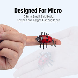 Nuevo Señuelo de Pesca Flotante Kingdom, Diseño de <span class=keywords><strong>Escarabajo</strong></span>, 1.8g 3.3g, Insecto Artificial, Cebo de Pesca Biónico, Señuelo de Superficie para Pesca de Monstruos - Product Image 5
