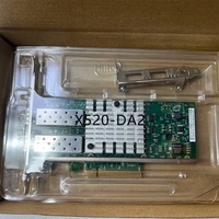 Tarjeta de Red de Fibra Óptica de 10 Gigabits X520-DA2 Usada, con Doble Puerto Óptico, Interfaz PCIe 2.0 X8, E10G42BTDA