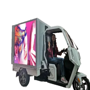 P384 p48 p6 panneau d'affichage led extérieur mobile couleur tv publicité scooter étanche facile à installer mini camion