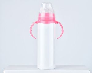 Botella de Alimentación para Bebés de Acero Inoxidable de Doble Pared de 8oz, Segura para Niños, Vaso Antiderrames para Sublimación - Product Image 3