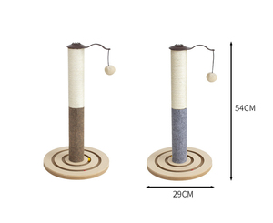 Produttore all'ingrosso grigio marrone sisal legno tiragraffi per gatti giocattolo per alberi - Product Image 2