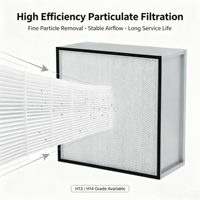 Nouveau filtre HEPA à plis profonds haute efficacité 99,95 % pour purificateur d'air, média en fibre de verre, systèmes CVC, dimensions personnalisables