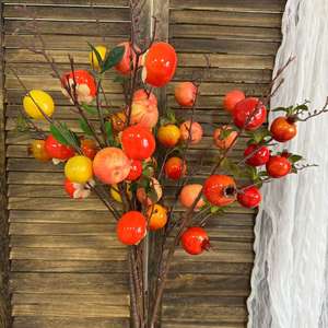 ดอกไม้ผลไม้ทับทิมจำลองของตกแต่งบ้านในปีใหม่จีนลูกพลับพลาสติกกันน้ำน้ำหนักเบา - Product Image 3