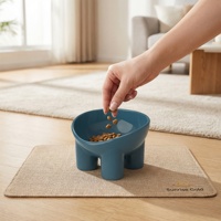 Bol d'alimentation pour chats et chatons, anti-renversement, avec protection de cou en forme de patte d'éléphant et ouverture inclinée