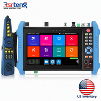 Testeur de caméra CCTV Rsrteng IPC-9800 Pro Series-US, moniteur 8K 32MP 4K 12MP, caméra IP SFP POE++ CVBS, câble réseau, écran tactile 7 pouces