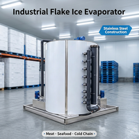 Évaporateur à glace en flocons multi-scènes en acier inoxydable pour la production de glace, destiné aux ateliers alimentaires, au traitement à froid et au refroidissement industriel