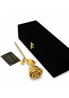 Boîte cadeau de luxe artisanale plaquée or 24 carats avec une vraie rose, cadeau élégant et romantique, longue durée de vie, fête des pères, Noël